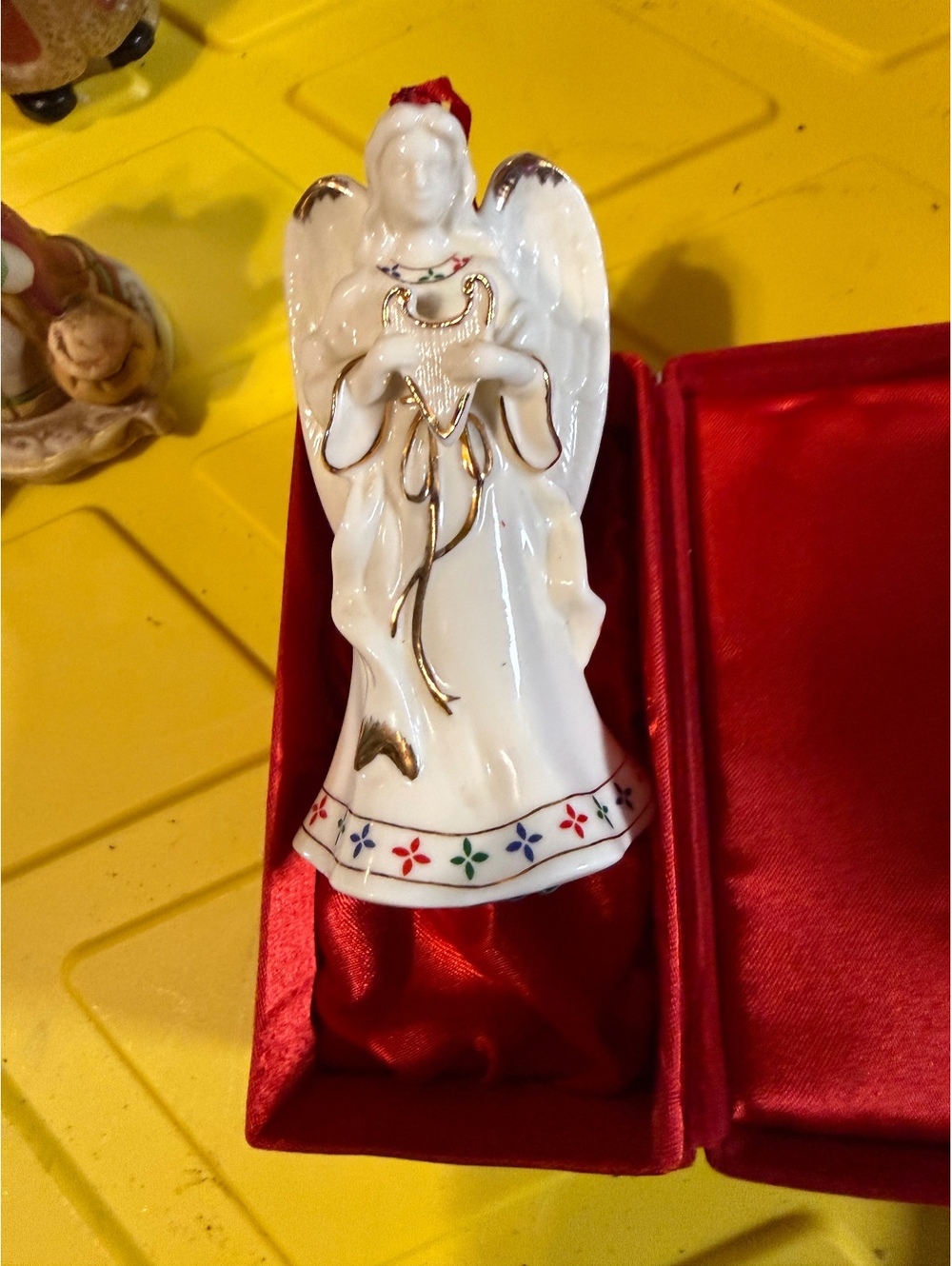 Porcelain Angel Figurine Ornament with Decorative Box